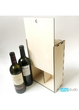 Коробка пенал под 2 бутылки вина
