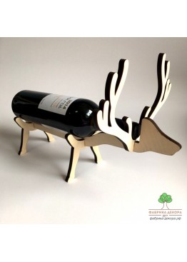 Подставка под бутылку вина / шампанского Олень из дерева (арт. SNGd15)