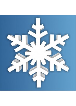 Снежинка пенопласт, толщина 2 см (арт. PEN_SNG1)