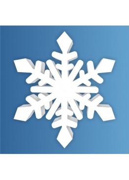 Снежинка пенопласт, толщина 2 см (арт. PEN_SNG3)