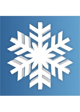 Снежинка пенопласт, толщина 2 см (арт. PEN_SNG5)