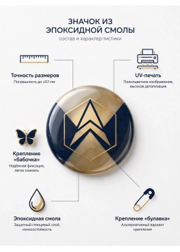 Значки из эпоксидной смолы