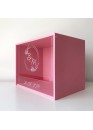 Свадебная коробка с прозрачной крышкой с гравировкой и покраской. Размер: 25х18х18см (2024)