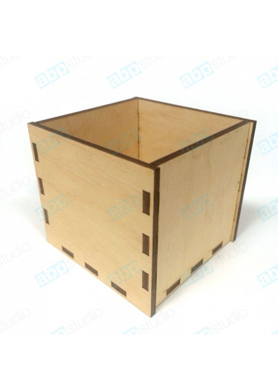 Самосборная деревянная коробка. Размер 8х8х8 см. 