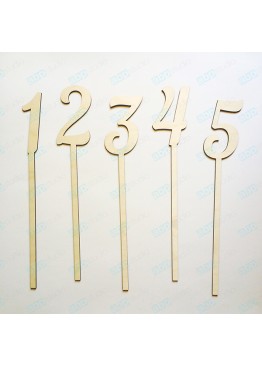 Номера деревянные на палочке (арт. n5) 2021