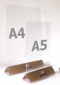Тейбл тент A5 / А4 на цветном основании с логотипом (арт.Tt3)