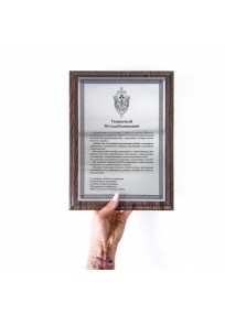 Благодарственное письмо, диплом, плакетка (арт.PLAKET) 2025