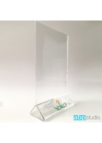 Тейбл тент А4 на прозрачном основании. Возможно с логотипом (2021)